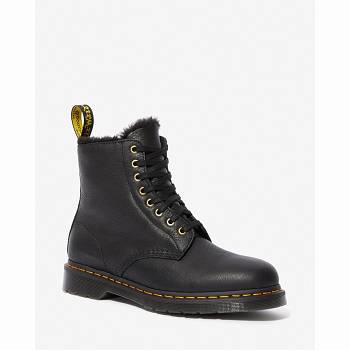 Dr Martens Férfi 1460 Pascal Faux Fur Lined Lace Up Bakancs Fekete